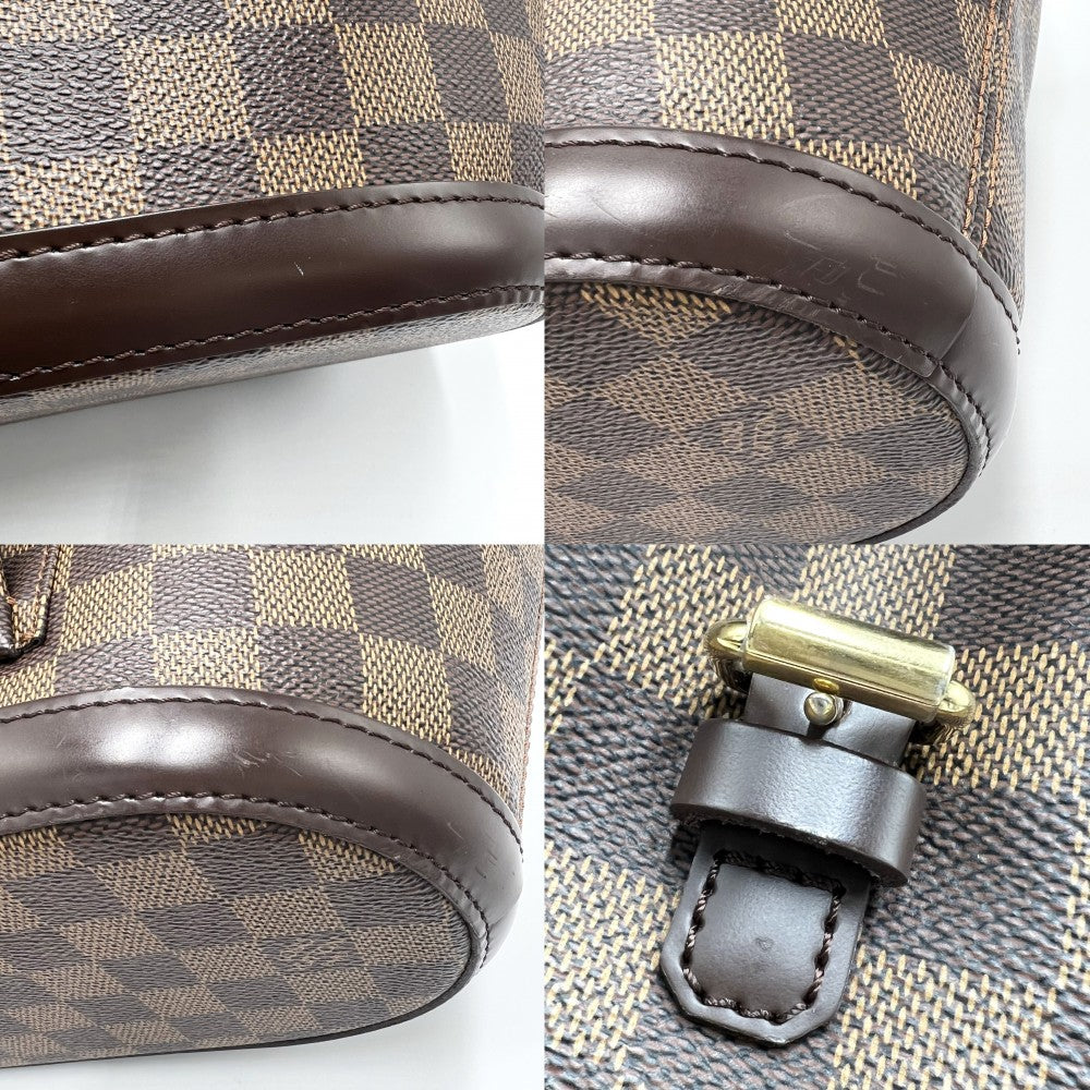 【開店SALE】 LOUIS VUITTON ルイヴィトン トートバッグ ダミエ マノスクPM ハンドバッグ 鞄 かばん N51121 ブラウン 茶 ゴールド金具 レディース【中古品】