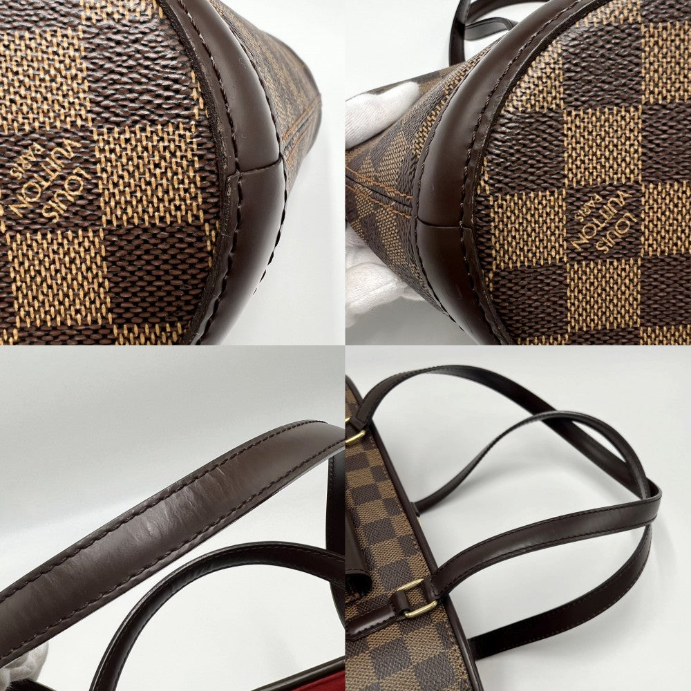 【開店SALE】 LOUIS VUITTON ルイヴィトン トートバッグ ダミエ マノスクPM ハンドバッグ 鞄 かばん N51121 ブラウン 茶 ゴールド金具 レディース【中古品】