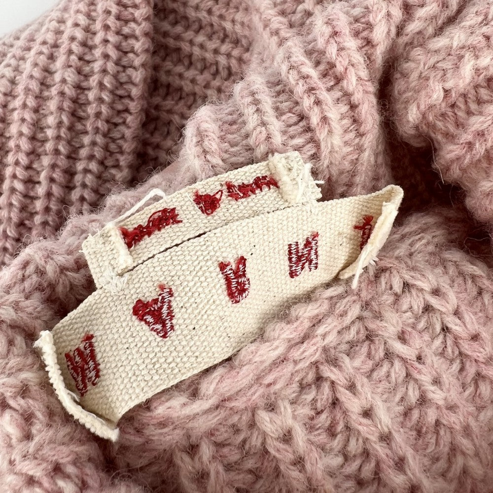MARNI マルニ ニット デストロイ ダメージ ハイネック 24AW 服 アパレル 48 DVMG0054A0 ピンク 秋 冬 ビーガンウール レディース【中古品】
