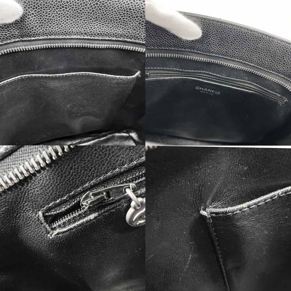 【開店SALE】 CHANEL シャネル ハンドバッグ マトラッセ 復刻トート トートバッグ ココマーク キャビアスキン ブラック 黒 シルバー金具 レディース【中古品】