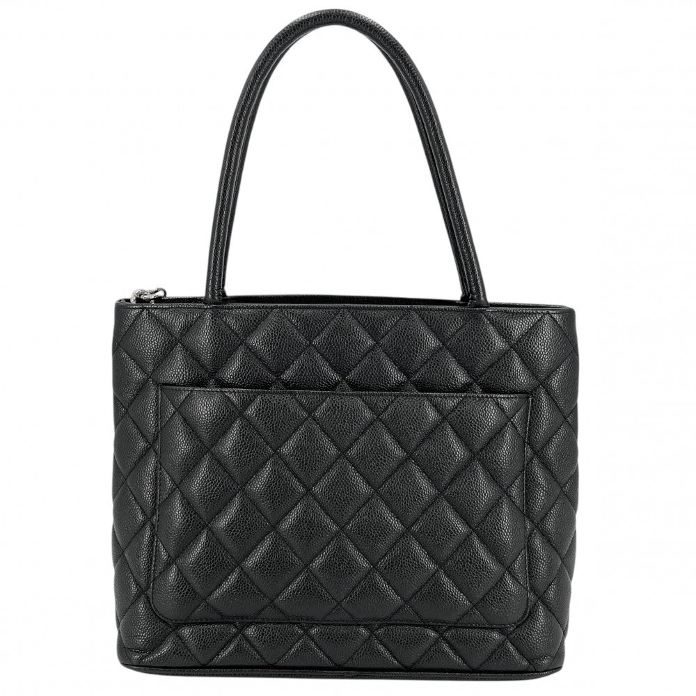 【開店SALE】 CHANEL シャネル ハンドバッグ マトラッセ 復刻トート トートバッグ ココマーク キャビアスキン ブラック 黒 シルバー金具 レディース【中古品】