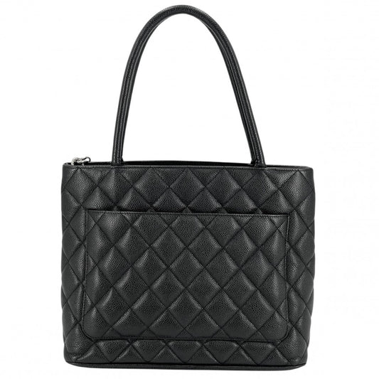 【開店SALE】 CHANEL シャネル ハンドバッグ マトラッセ 復刻トート トートバッグ ココマーク キャビアスキン ブラック 黒 シルバー金具 レディース【中古品】