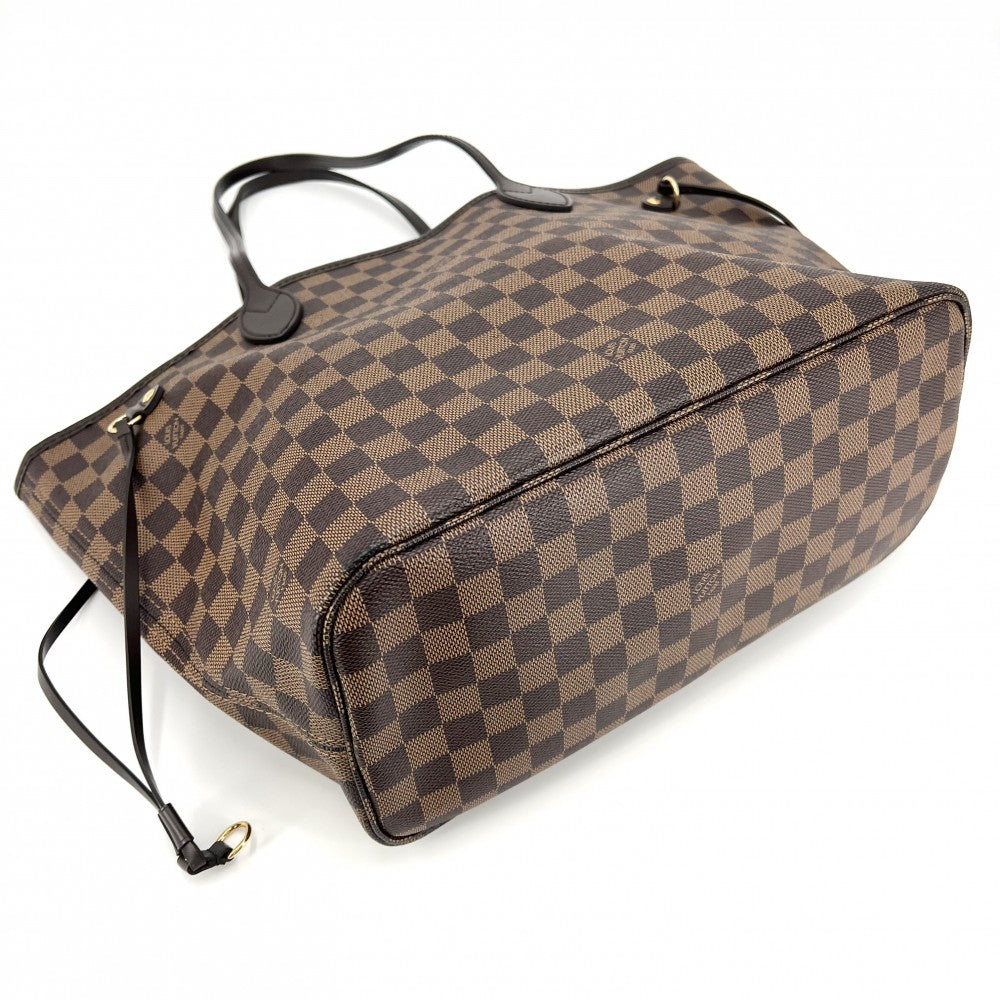 LOUIS VUITTON ルイヴィトン トートバッグ ネヴァーフルMM ハンドバッグ N40599 ダミエキャンバス ブラウン 茶 ゴールド金具 レディース【中古品】