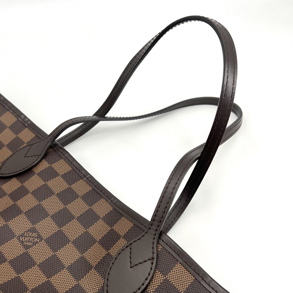 LOUIS VUITTON ルイヴィトン トートバッグ ネヴァーフルMM ハンドバッグ N40599 ダミエキャンバス ブラウン 茶 ゴールド金具 レディース【中古品】