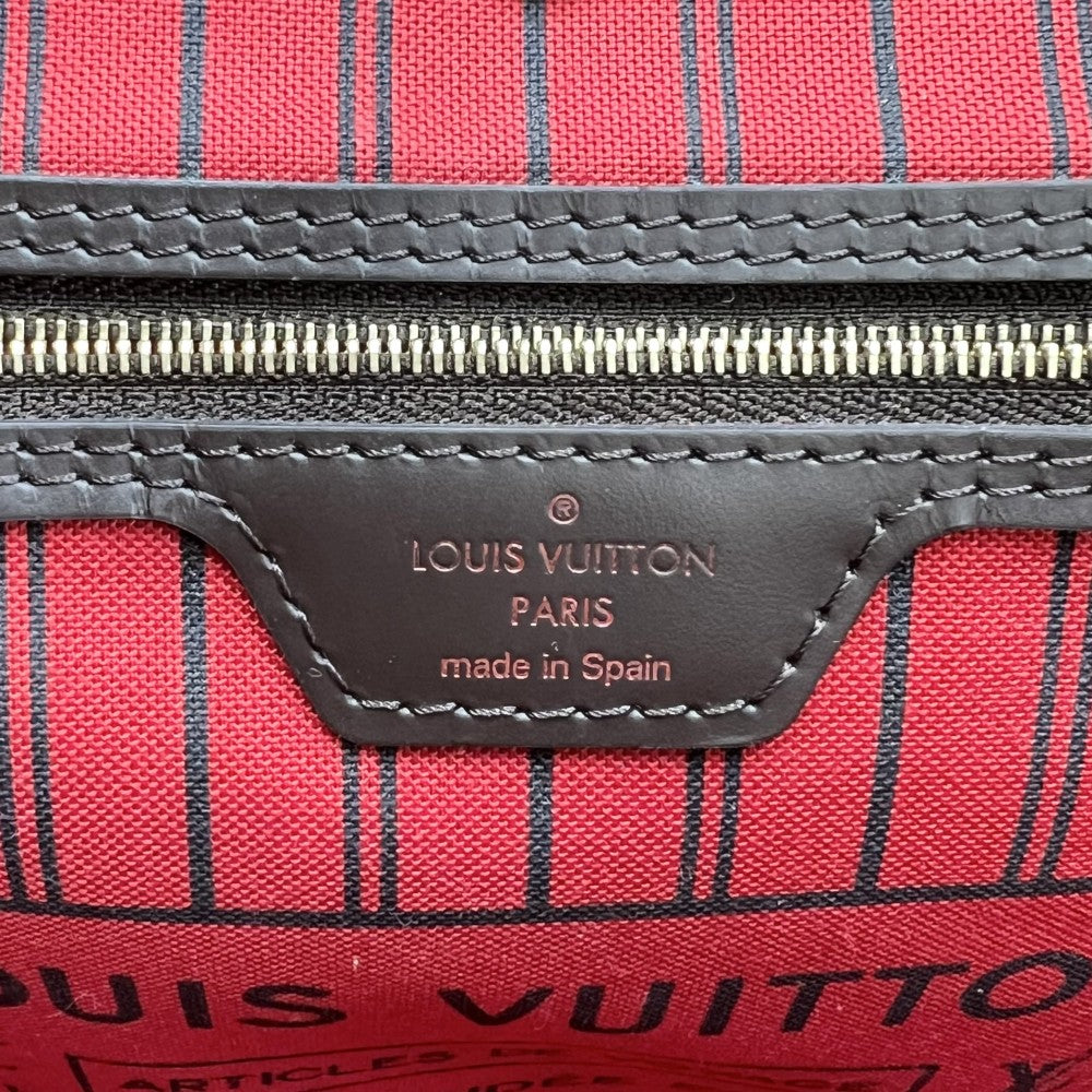 LOUIS VUITTON ルイヴィトン トートバッグ ネヴァーフルMM ハンドバッグ N40599 ダミエキャンバス ブラウン 茶 ゴールド金具 レディース【中古品】