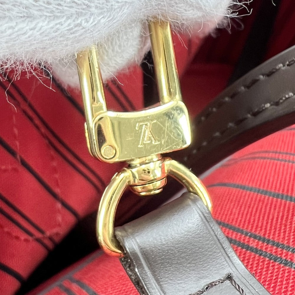 LOUIS VUITTON ルイヴィトン トートバッグ ネヴァーフルMM ハンドバッグ N40599 ダミエキャンバス ブラウン 茶 ゴールド金具 レディース【中古品】