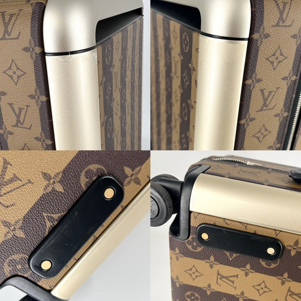 【開店SALE】 LOUIS VUITTON ルイヴィトン キャリーバッグ モノグラムリバース ホライゾン NIGOコラボ スーツケース トラベルバッグ キャリーケース ブラウン 茶 シルバー金具 ユニセックス【中古品】
