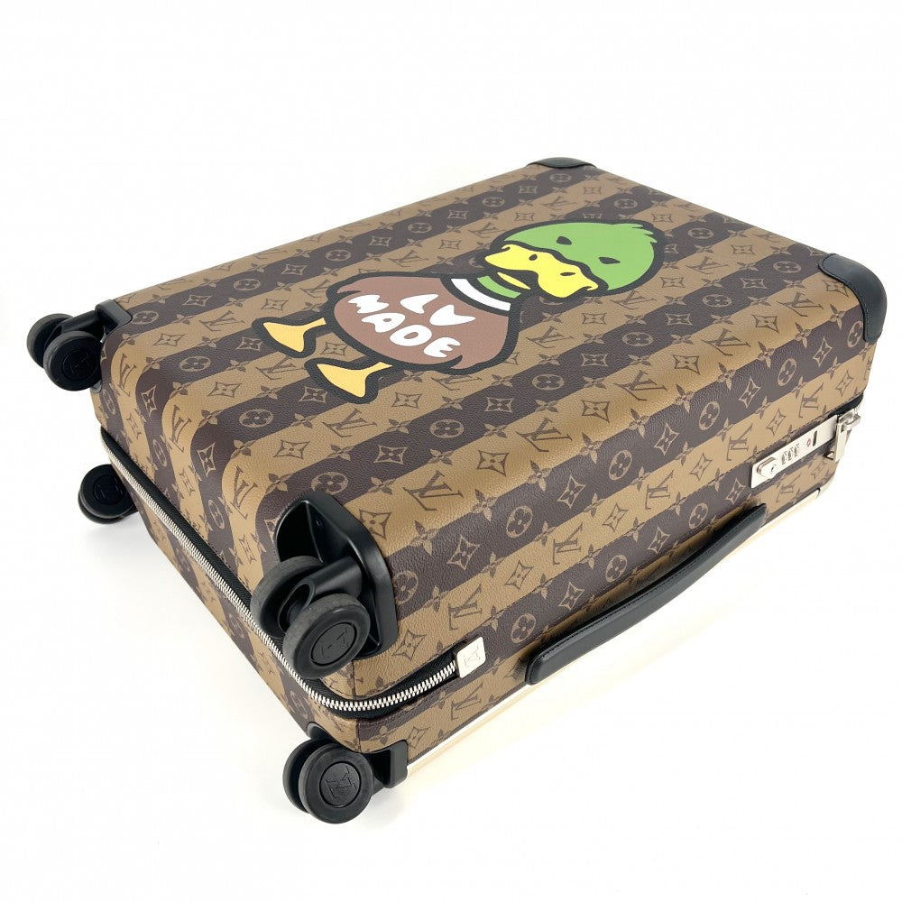 【開店SALE】 LOUIS VUITTON ルイヴィトン キャリーバッグ モノグラムリバース ホライゾン NIGOコラボ スーツケース トラベルバッグ キャリーケース ブラウン 茶 シルバー金具 ユニセックス【中古品】