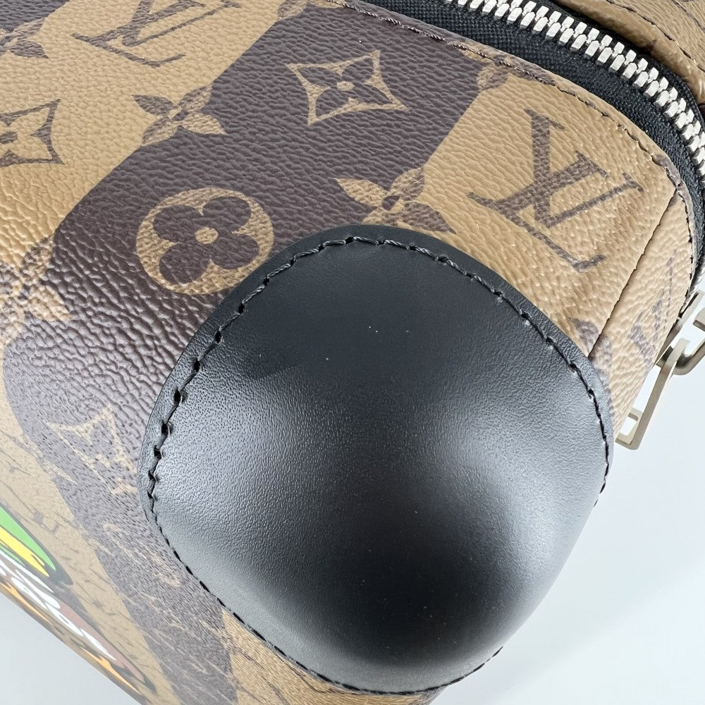 【開店SALE】 LOUIS VUITTON ルイヴィトン キャリーバッグ モノグラムリバース ホライゾン NIGOコラボ スーツケース トラベルバッグ キャリーケース ブラウン 茶 シルバー金具 ユニセックス【中古品】
