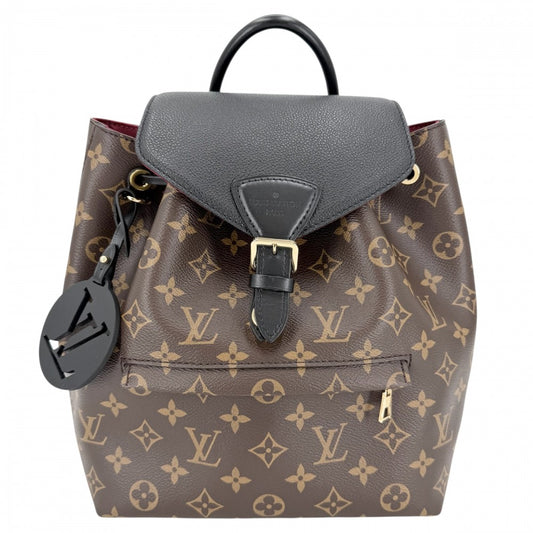 LOUIS VUITTON ルイヴィトン リュック モノグラム モンスリ NM PM バックパック かばん 鞄 M45515 ブラウン 茶 ブラック 黒 ゴールド金具 レディース【中古品】