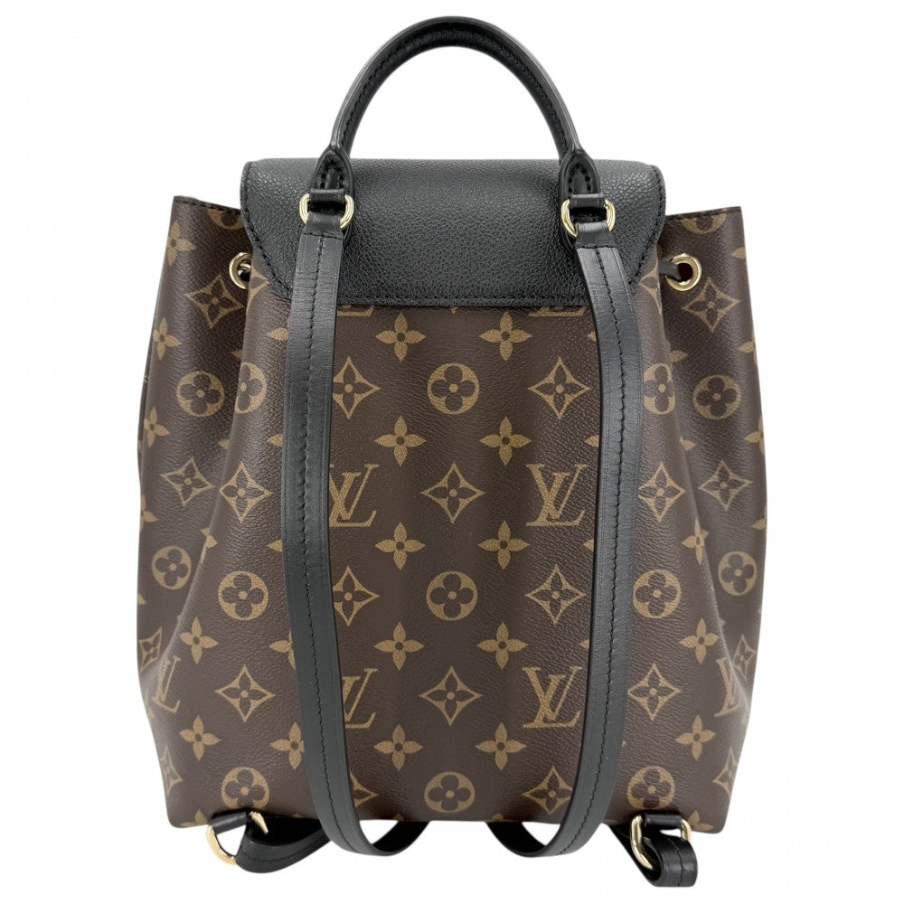 LOUIS VUITTON ルイヴィトン リュック モノグラム モンスリ NM PM バックパック かばん 鞄 M45515 ブラウン 茶 ブラック 黒 ゴールド金具 レディース【中古品】