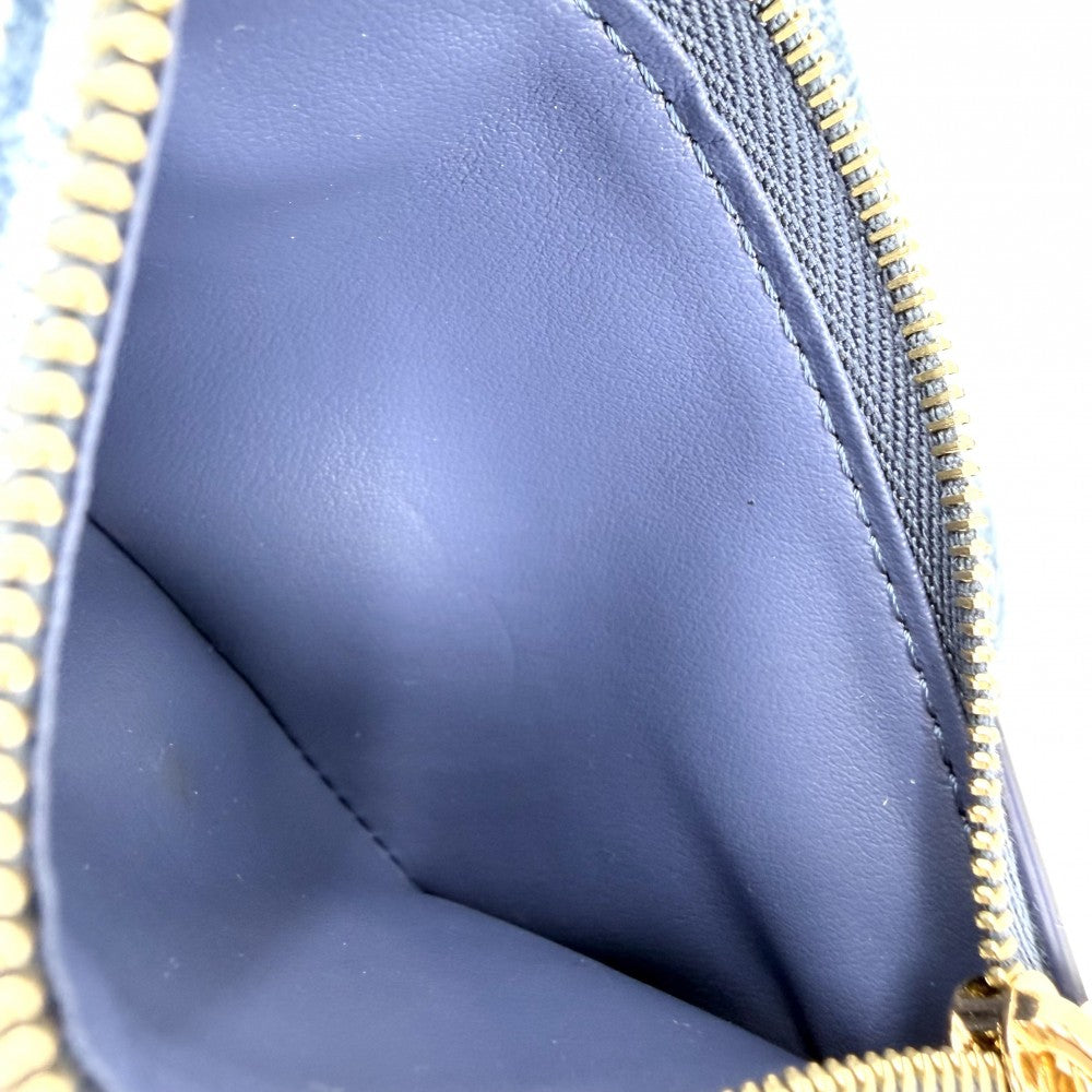 【開店SALE】 LOUIS VUITTON ルイヴィトン 二つ折り財布 モノグラムデニム ポルトフォイユ・ヴィクトリーヌ ミニウォレット ミニ財布 コンパクトウォレット M13212 ブルー 青 ゴールド金具 レディース【中古品】