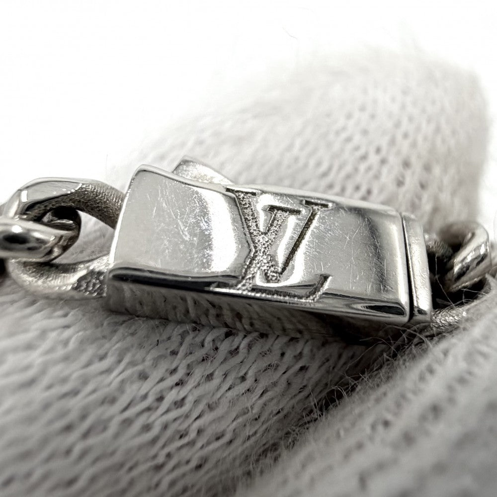 LOUIS VUITTON ルイヴィトン ネックレス モノグラムフラワー ネックレス･モノグラム ロウ アクセサリー M01490 シルバー メンズ 約25.9g【中古品】