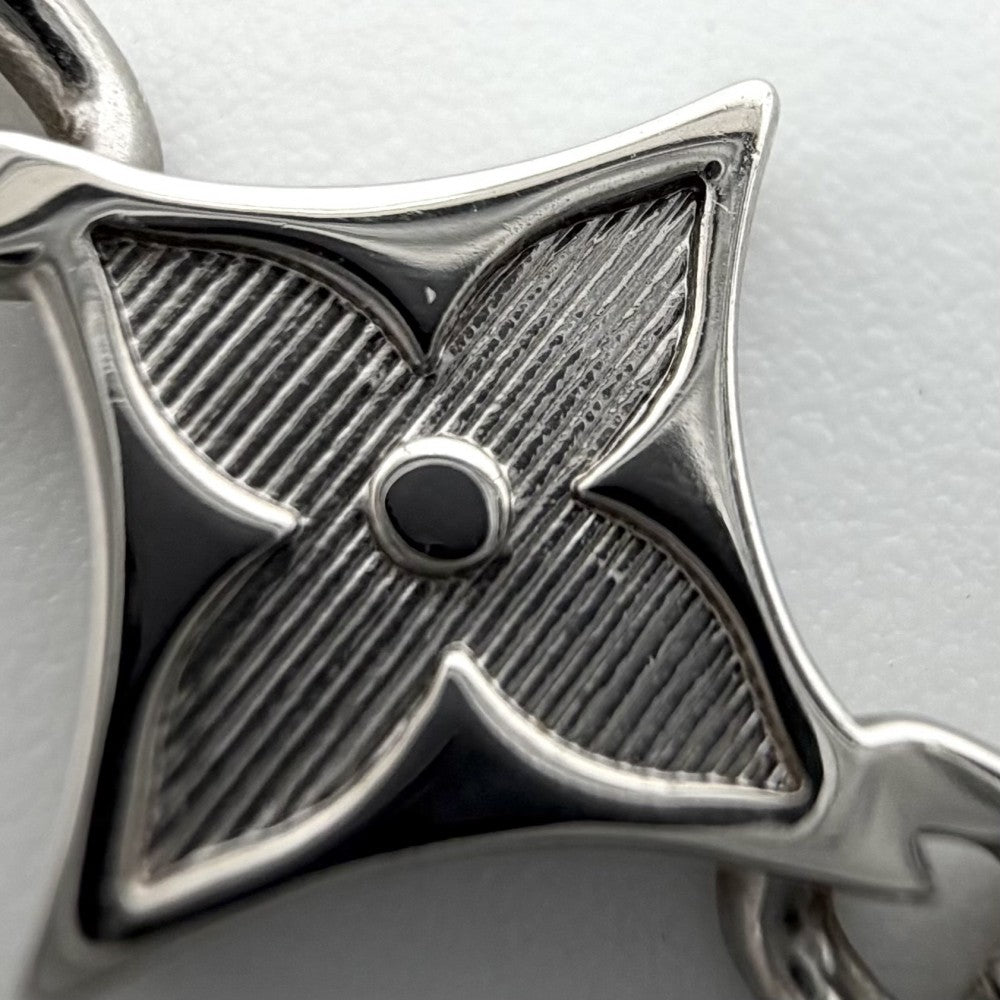 LOUIS VUITTON ルイヴィトン ネックレス モノグラムフラワー ネックレス･モノグラム ロウ アクセサリー M01490 シルバー メンズ 約25.9g【中古品】
