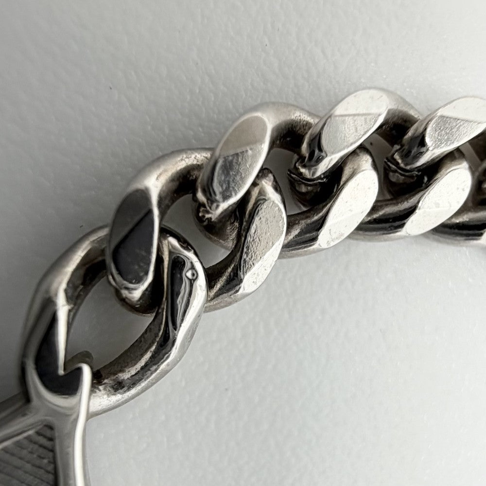 LOUIS VUITTON ルイヴィトン ネックレス モノグラムフラワー ネックレス･モノグラム ロウ アクセサリー M01490 シルバー メンズ 約25.9g【中古品】