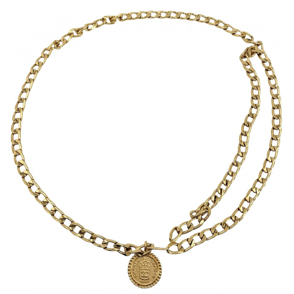 【開店SALE】 CHANEL シャネル ベルト メダル チェーンベルト ファッションアイテム 小物 カンボン RUE CAMBON ココマーク ヴィンテージ GP ゴールド レディース【中古品】