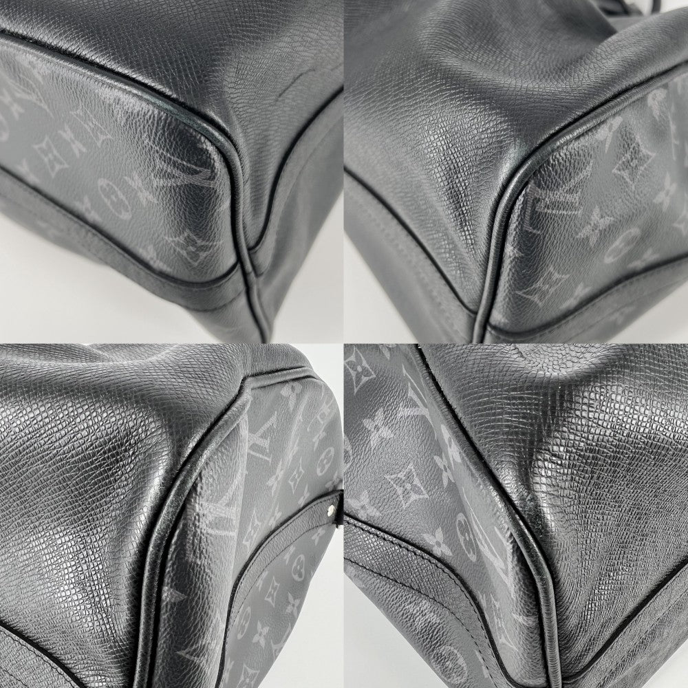 【開店SALE】 LOUIS VUITTON ルイヴィトン ボストンバッグ 2WAY ショルダーバッグ タイガラマ キーポルバンドリエール50 Keepall Bandouliere50 トラベルバッグ 旅行バッグ M53763 ブラック 黒 シルバー金具 メンズ【中古品】