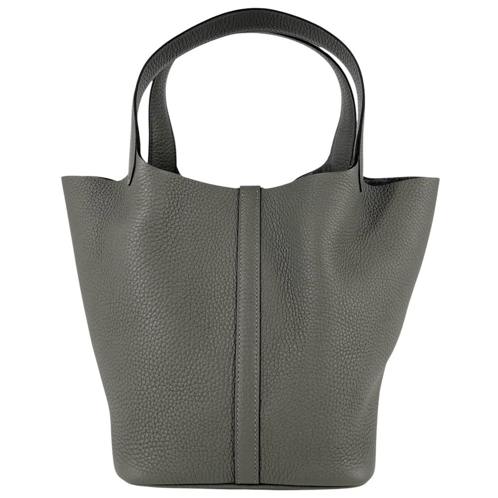 HERMES エルメス ハンドバッグ ピコタンロックMM グレー U刻印 トリヨン エタン ゴールド金具 レディース 2022年【中古品】