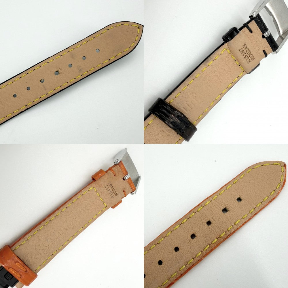 【開店SALE】 LOUIS VUITTON ルイヴィトン 腕時計 タンブール スリム カラーブロッサム TAMBOUR SLIM COLOR BLOSSOM シェル文字盤 K18PG 18金 PM Q1K0B クオーツ K18ピンクゴールド レザー ダイヤモンド ピンク オレンジ ゴールド金具 レディース【中古品】