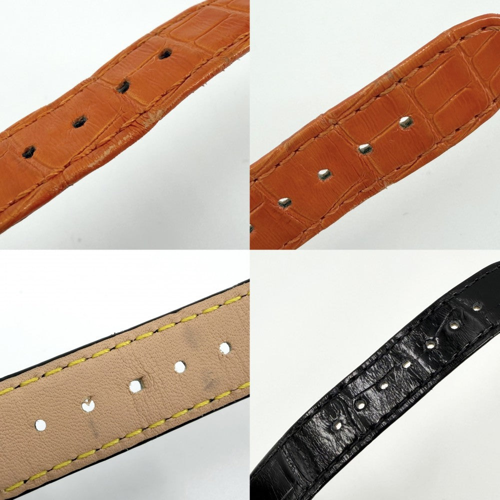 【開店SALE】 LOUIS VUITTON ルイヴィトン 腕時計 タンブール スリム カラーブロッサム TAMBOUR SLIM COLOR BLOSSOM シェル文字盤 K18PG 18金 PM Q1K0B クオーツ K18ピンクゴールド レザー ダイヤモンド ピンク オレンジ ゴールド金具 レディース【中古品】