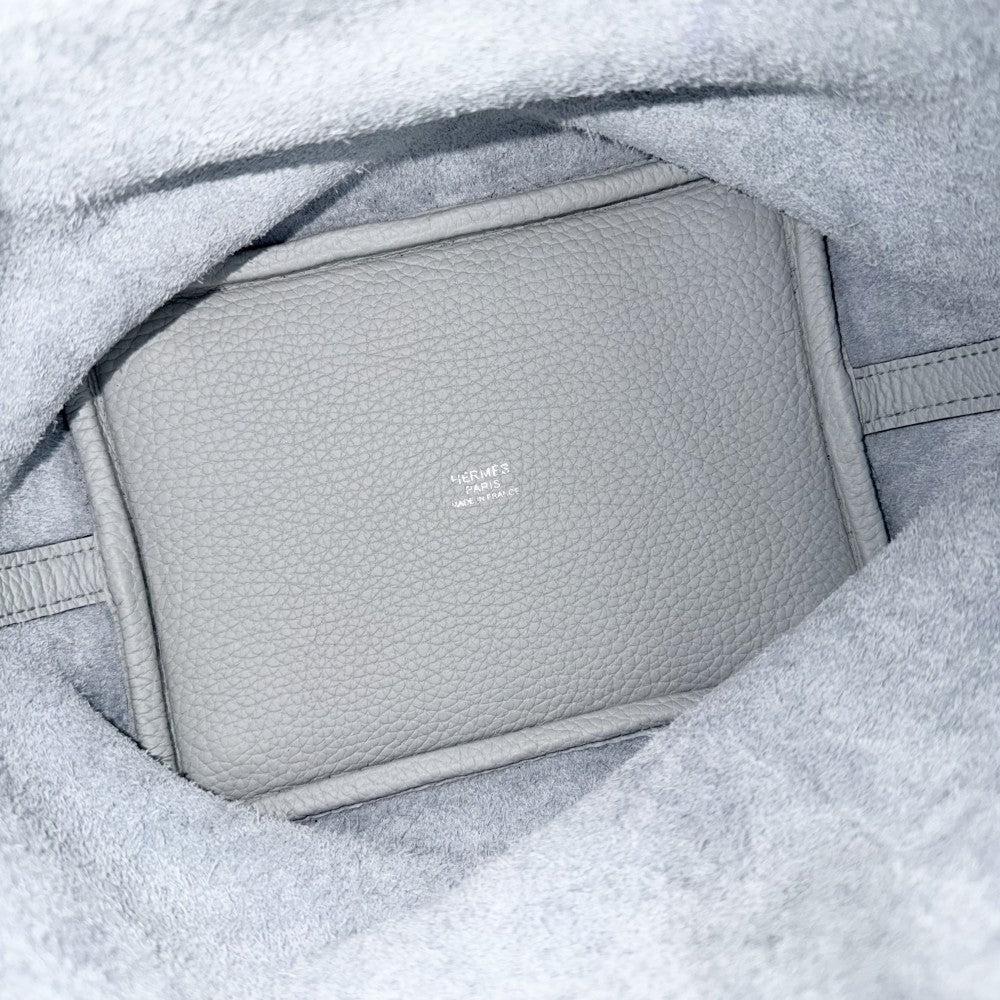 HERMES エルメス ハンドバッグ ピコタンロックPM ツイリー付き ライトブルー Z刻印 レザー ブルーペール シルバー金具 レディース 2021年【中古品】
