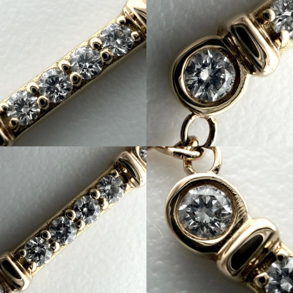 TIFFANY&Co. ティファニー ネックレス フルールド リス キーパー ジュエリー アクセサリー 18金PG Au750 K18ピンクゴールド ダイヤモンド レディース 約1.9g【中古品】