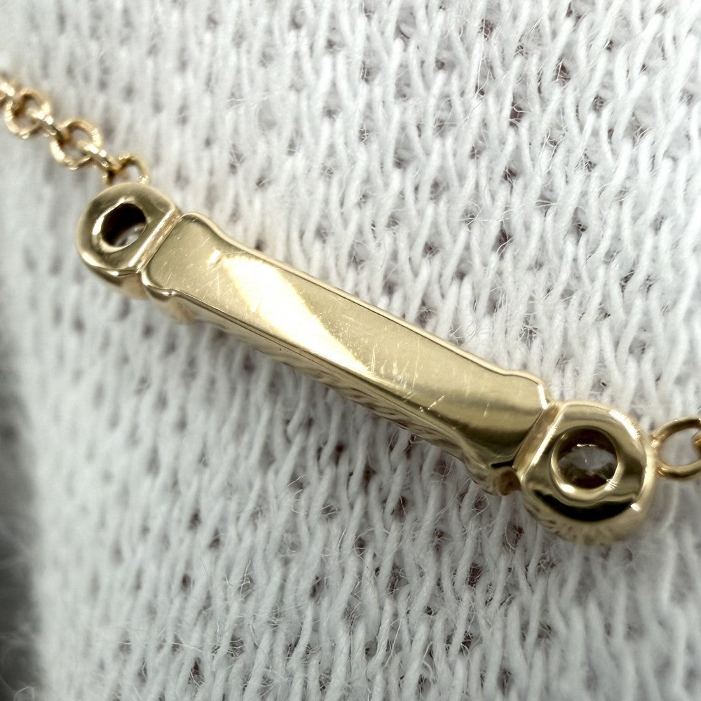 TIFFANY&Co. ティファニー ネックレス フルールド リス キーパー ジュエリー アクセサリー 18金PG Au750 K18ピンクゴールド ダイヤモンド レディース 約1.9g【中古品】