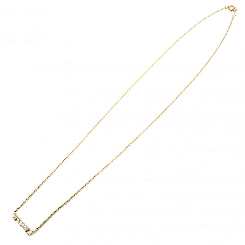 TIFFANY&Co. ティファニー ネックレス フルールド リス キーパー ジュエリー アクセサリー 18金PG Au750 K18ピンクゴールド ダイヤモンド レディース 約1.9g【中古品】