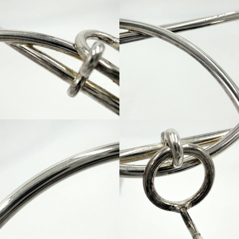 HERMES エルメス ピアス ループMM フープ アクセサリー ジュエリー シルバー925 レディース 約11.7g【中古品】