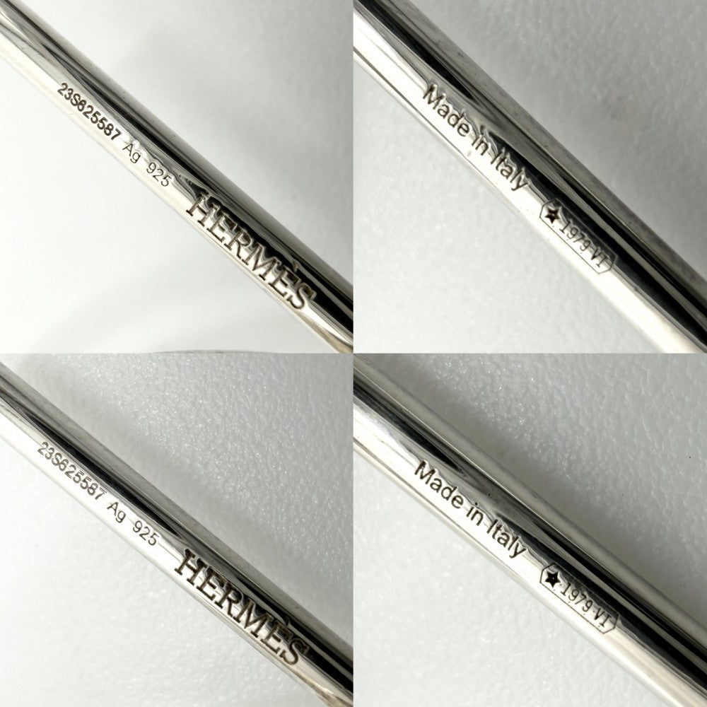 【開店SALE】 HERMES エルメス ピアス ループMM フープ アクセサリー ジュエリー シルバー925 レディース 約11.7g【中古品】