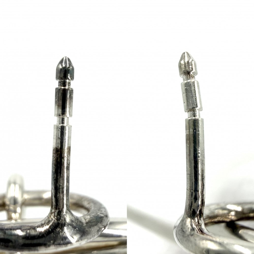 【開店SALE】 HERMES エルメス ピアス ループMM フープ アクセサリー ジュエリー シルバー925 レディース 約11.7g【中古品】