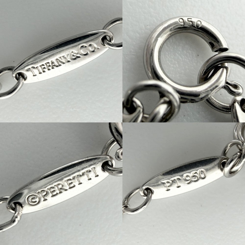 TIFFANY&Co. ティファニー ネックレス エルサペレッティ カラーバイザヤード ジュエリー アクセサリー Pt950プラチナ ピンクサファイア ピンク レディース 約2.9g【中古品】