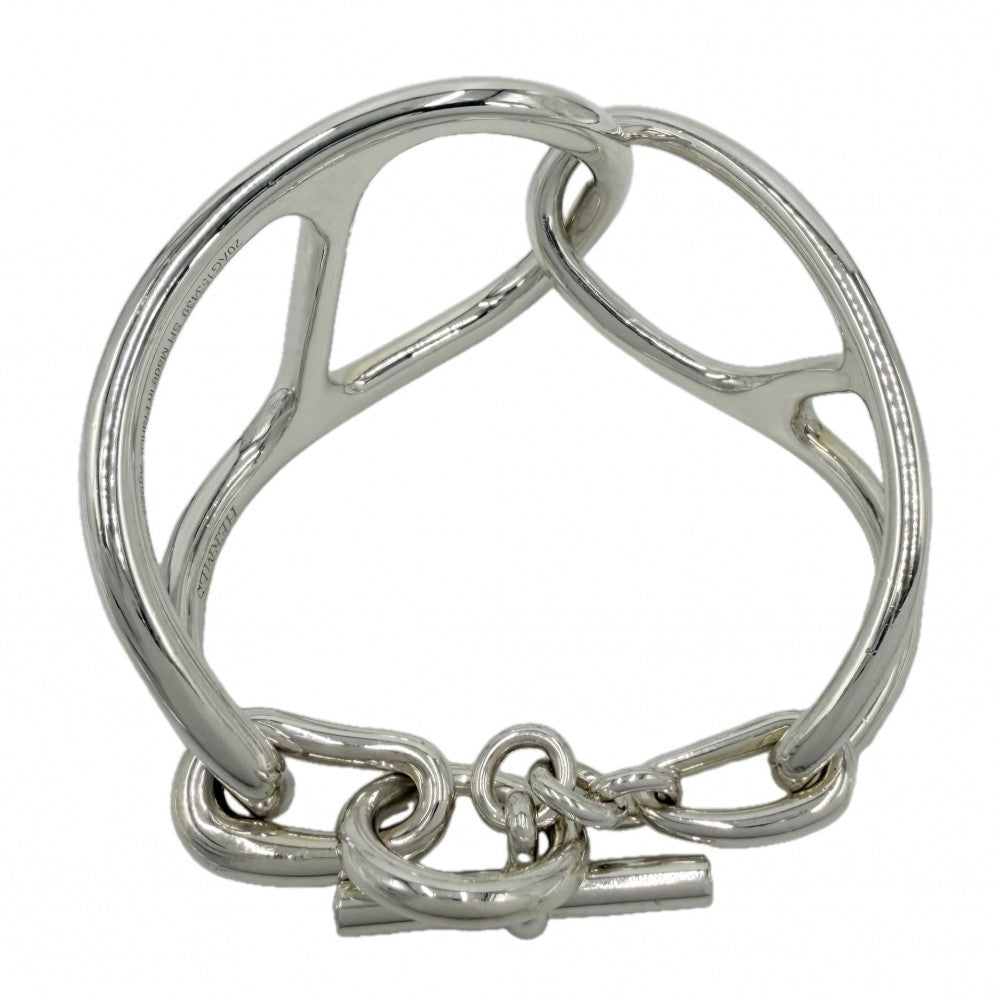HERMES エルメス バングル シェーヌダンクル ブレスレット アクセサリー 小物 シルバー925 メンズ 約75.3g【中古品】