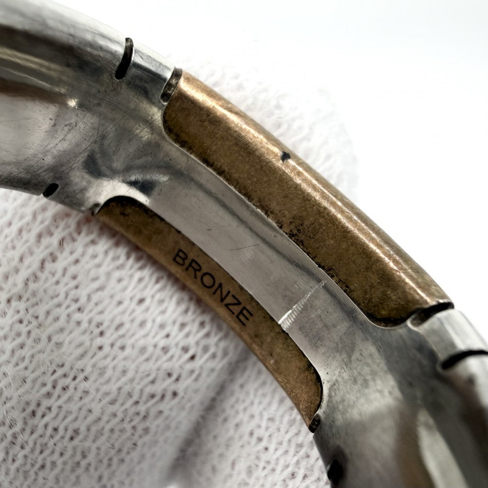 HERMES エルメス 指輪 ヘラクレス リング アクセサリー ジュエリー 小物 56サイズ コンビ シルバー925 ブロンズ 約15.5号 シルバー ゴールド メンズ 約12.3g【中古品】