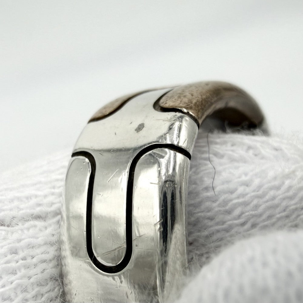 HERMES エルメス 指輪 ヘラクレス リング アクセサリー ジュエリー 小物 56サイズ コンビ シルバー925 ブロンズ 約15.5号 シルバー ゴールド メンズ 約12.3g【中古品】