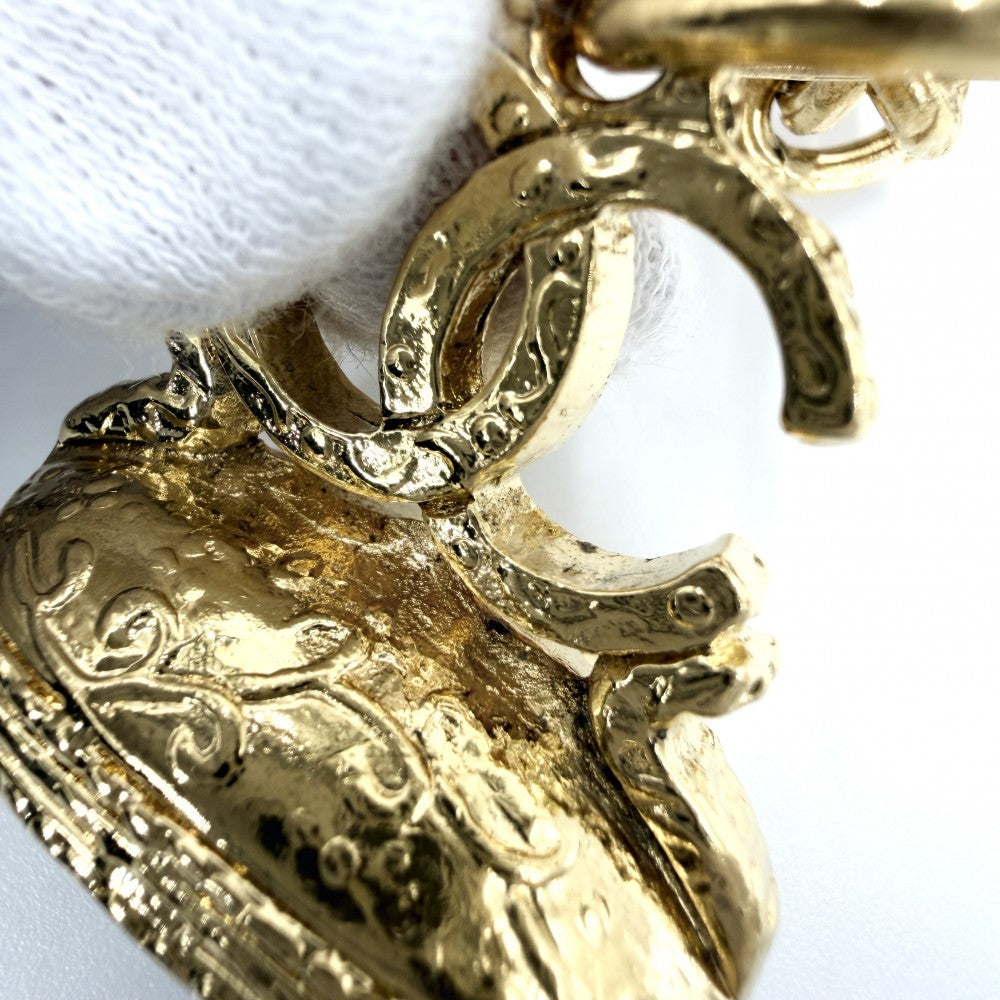 CHANEL シャネル ネックレス グリポア ココマーク ロングネックレス アクセサリー 希少 GP カラーストーン 93A ゴールド ブルー 青 レディース 約129.3g 1993年【中古品】