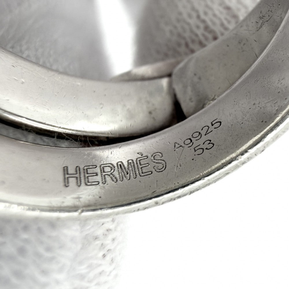 HERMES エルメス 指輪 ダブルトゥルーリング ベルト アクセサリー ジュエリー 小物 53サイズ シルバー925 約12号 ユニセックス 約6.9g【中古品】