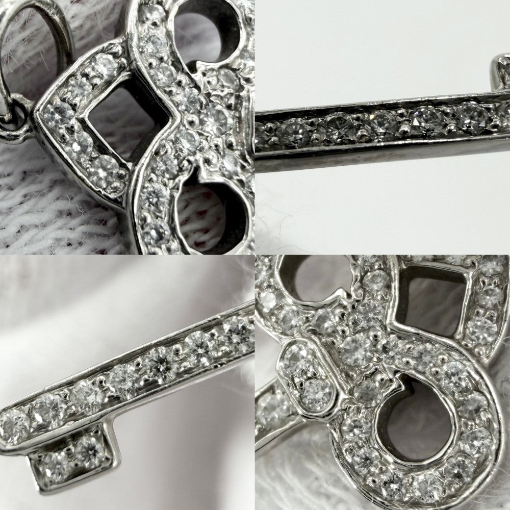 【開店SALE】 TIFFANY&Co. ティファニー ペンダントトップ フルール ド リスキー キーモチーフ ジュエリー アクセサリー Pt950プラチナ ダイヤモンド レディース 約1.6g【中古品】