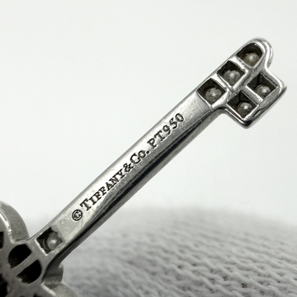 TIFFANY&Co. ティファニー ペンダントトップ フルール ド リスキー キーモチーフ ジュエリー アクセサリー Pt950プラチナ ダイヤモンド レディース 約1.6g【中古品】