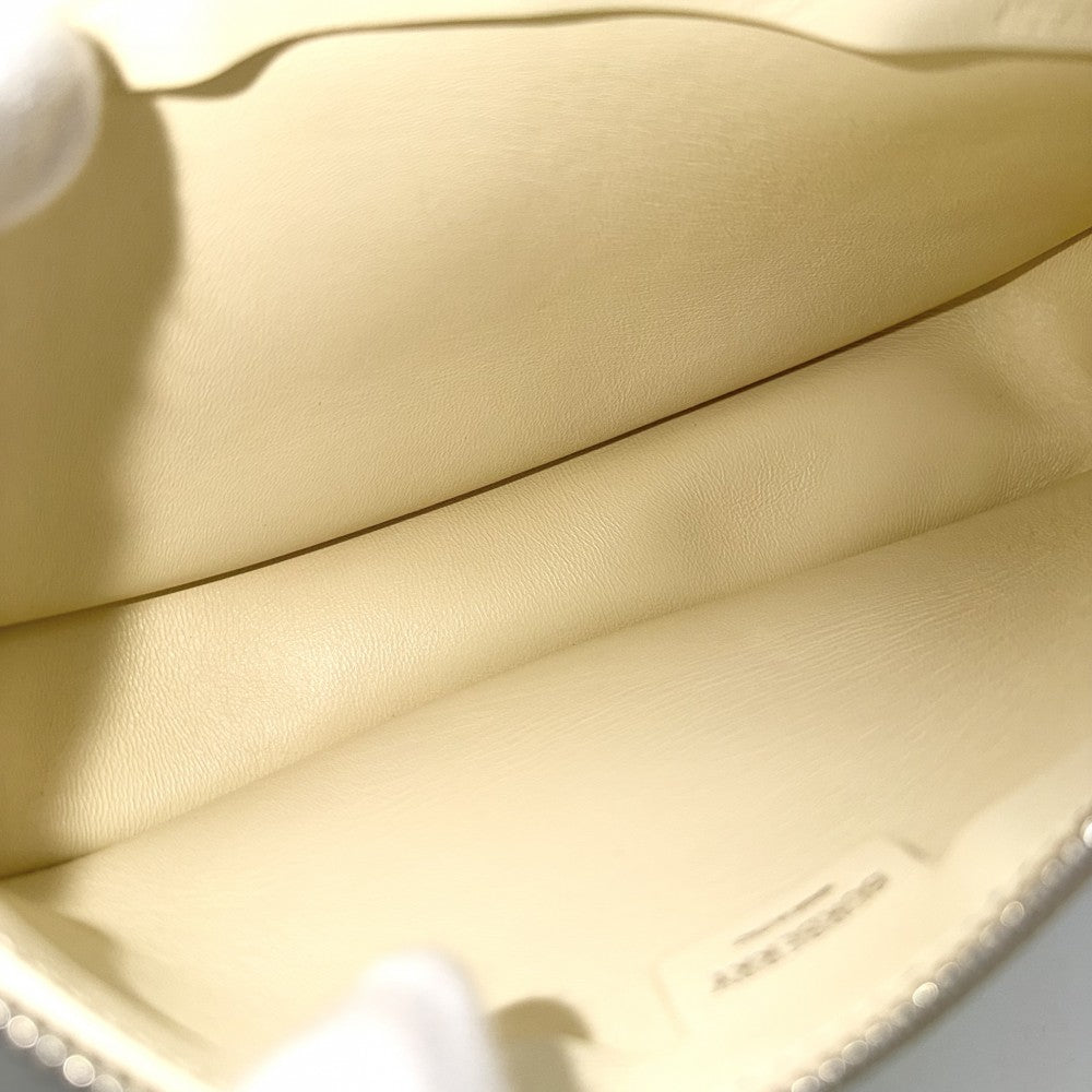 BURBERRY バーバリー ショルダーバッグ ミニ シールドスリングバッグ ミニバッグ ホワイト 80758521 レザー アイボリー シルバー金具 ユニセックス【中古品】