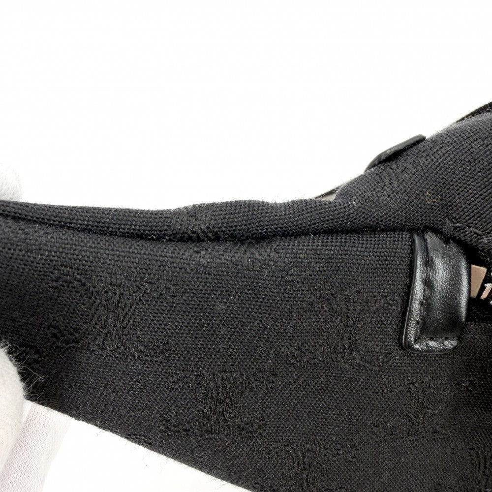 【開店SALE】 CELINE セリーヌ ボディバッグ トリオンフ ベルトバッグ ウエストバッグ キャンバス ブラック 黒 シルバー金具 メンズ【中古品】