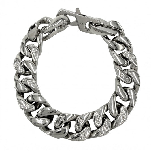 【開店SALE】 LOUIS VUITTON ルイヴィトン ブレスレット モノグラム ブラスレ・LVチェーンリンクス アクセサリー Lサイズ M69989 シルバー メンズ 約69.6g【中古品】