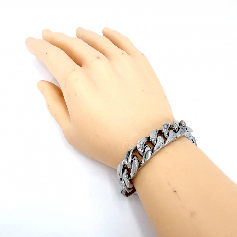 【開店SALE】 LOUIS VUITTON ルイヴィトン ブレスレット モノグラム ブラスレ・LVチェーンリンクス アクセサリー Lサイズ M69989 シルバー メンズ 約69.6g【中古品】