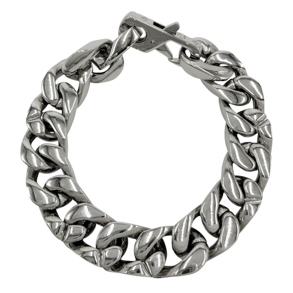 【開店SALE】 LOUIS VUITTON ルイヴィトン ブレスレット モノグラム ブラスレ・LVチェーンリンクス アクセサリー Lサイズ M69989 シルバー メンズ 約69.6g【中古品】