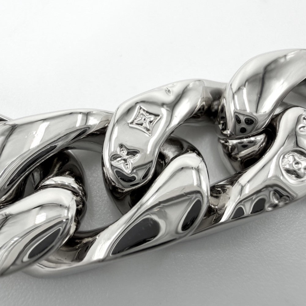 【開店SALE】 LOUIS VUITTON ルイヴィトン ブレスレット モノグラム ブラスレ・LVチェーンリンクス アクセサリー Lサイズ M69989 シルバー メンズ 約69.6g【中古品】