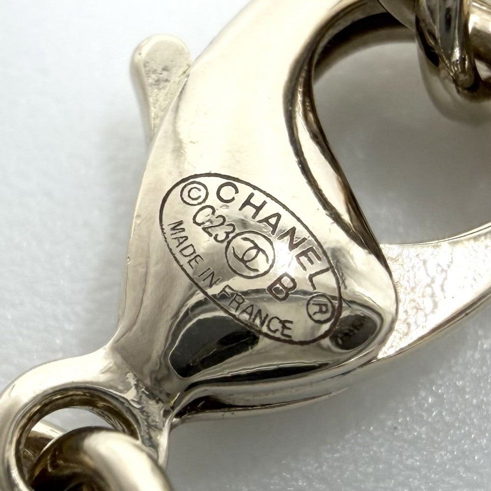 【開店SALE】 CHANEL シャネル ネックレス ハート ココマーク チョーカー アクセサリー GP ラインストーン ABB649 C23B ゴールド ブラック 黒 レディース 約27.8g 2023年【中古品】