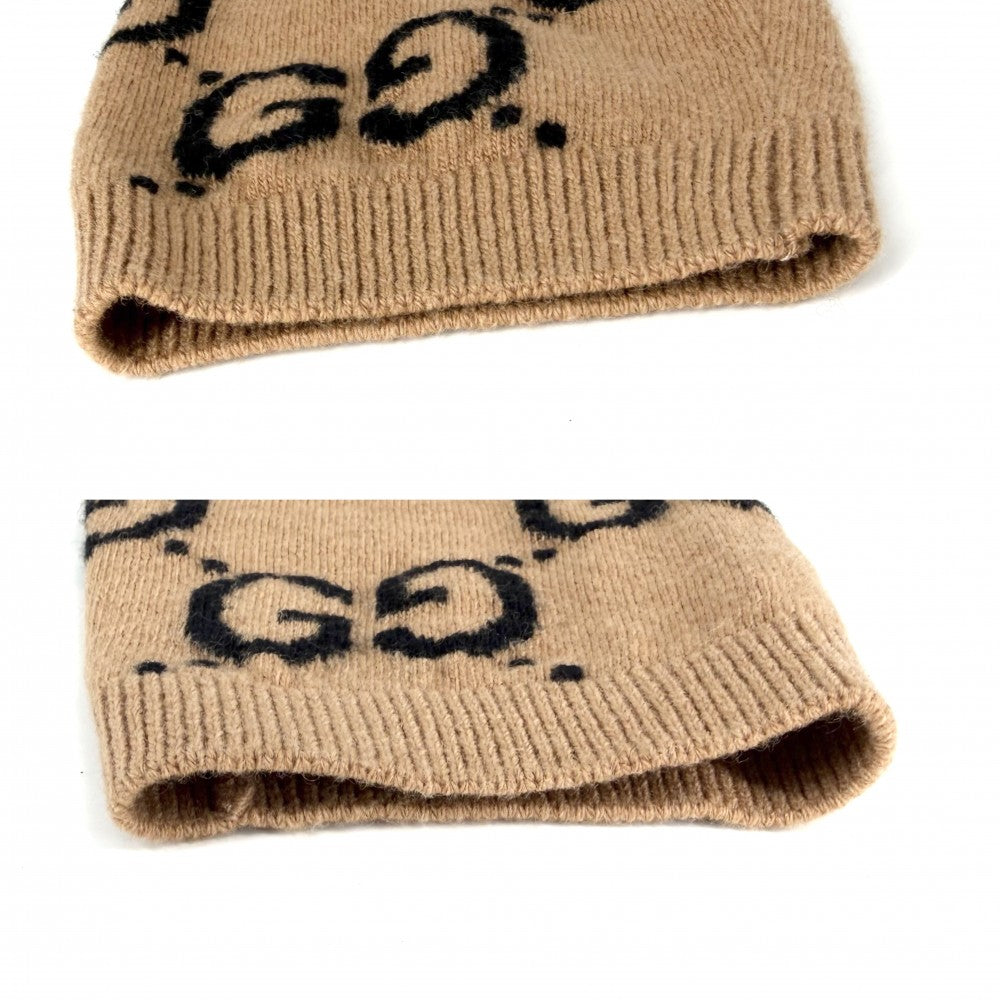 GUCCI グッチ ニット GG ウールジャガードセーター トップス 総柄 アパレル 服 XXL 692900 ブラウン 茶 ブラック 黒 秋 冬 ウール メンズ【中古品】
