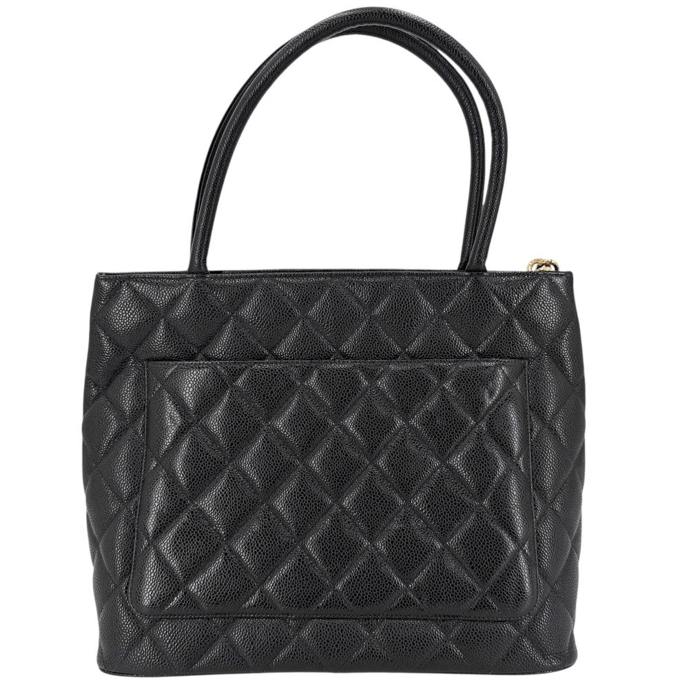 【開店SALE】 CHANEL シャネル トートバッグ マトラッセ 復刻トート ハンドバッグ ココマーク A01804 キャビアスキン ブラック 黒 ゴールド金具 レディース【中古品】