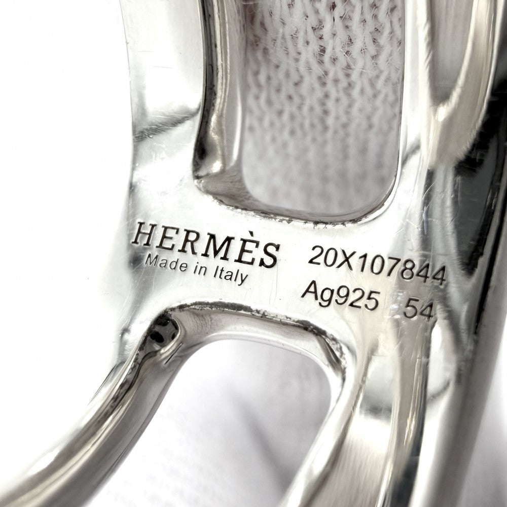 【開店SALE】 HERMES エルメス 指輪 オスモズPM リング アクセサリー ジュエリー 小物 54サイズ シルバー925 約13.5号 シルバー レディース 約12.8g【中古品】