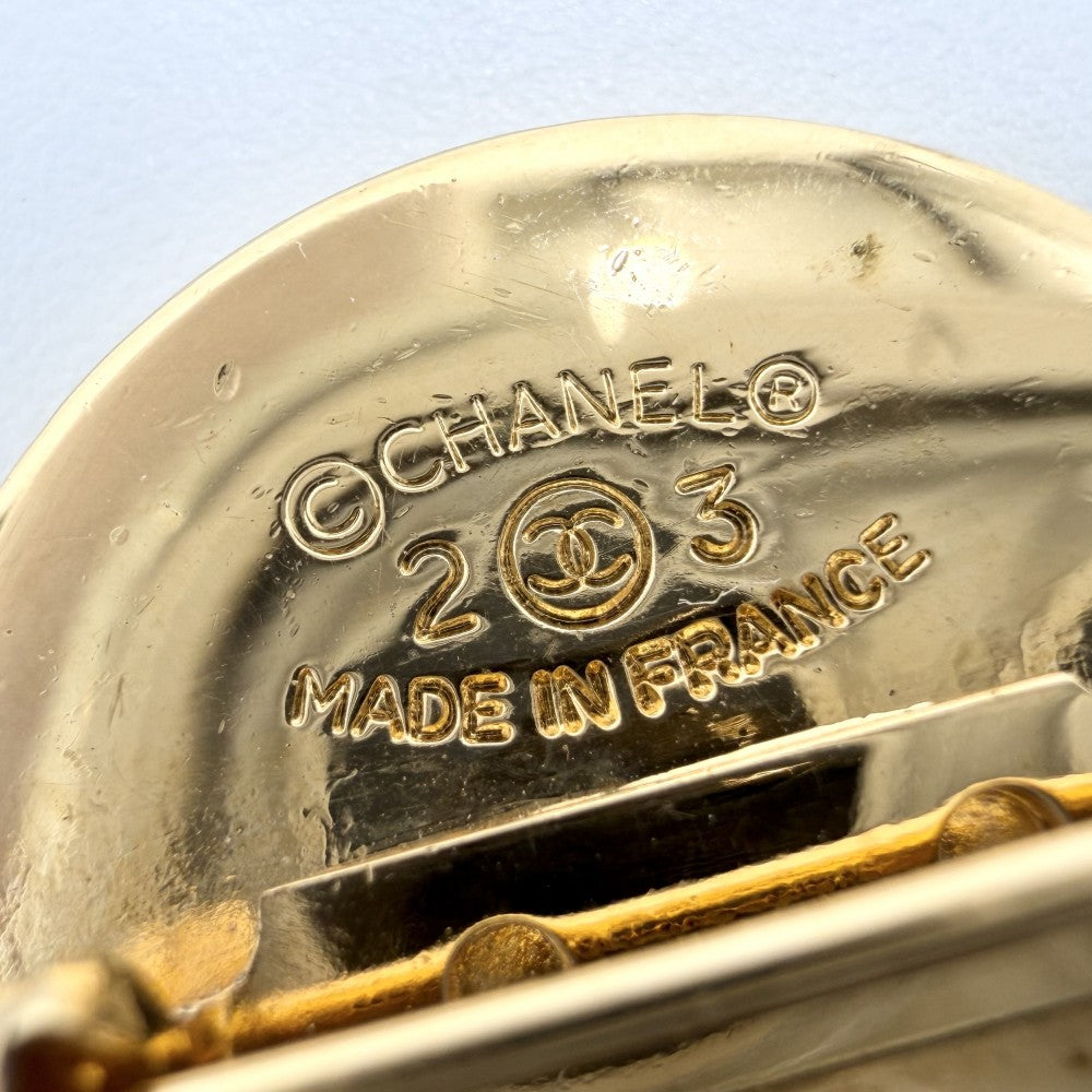 CHANEL シャネル ブローチ マトラッセ バッグモチーフ ココマーク スイング ココ アクセサリー ヴィンテージ GP 23 ゴールド レディース 約19.8g 1988年【中古品】
